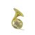 Intermediate ​French Horn B Flat to F Lacquered Gold Horn is Suitable for Beginners and Adult Bands