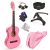 30″ Wood Classical Guitar with Case and Accessories for Kids/Girls/Boys/Beginners (Pink)