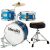 Mendini By Cecilio Kids Drum Set – Junior Kit w/ 4 Drums (Bass, Tom, Snare, Cymbal), Drumsticks, Drummer Seat – Beginner Drum Sets & Musical Instruments