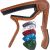 WINGO Guitar Capo for Acoustic and Electric Guitars – Rosewood with 5 Picks