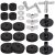 Facmogu 23PCS Cymbal Replacement Accessories, Cymbal Stand Felts, Drum Cymbal Felt Pads Include Wing Nuts, Washers, Cymbal Sleeves & Drum Key – Black