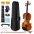 DEBEIJIN Adults Kids Violin – Premium Violin for Kids Beginners – Ready To Play 4/4 Violin – Handcrafted Student Beginner Violin