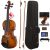 Mendini By Cecilio Violin For Kids & Adults – Beginners Violins Kit For Student w/Case, Rosin, 2 Bows, Tuner, Lesson Book – Starter Musical Stringed Instruments