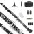 Soulmate Clarinet B Flat Clarinet for Beginner Student Adults 17 Nickel-plated Keys Clarinet with 2 Barrels 10 Reeds Hard Case and Clarinet Cleaning Kit, Professional Black Clarinet