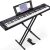 Starfavor 88 Key Digital Piano Beginner Electric Keyboard Full Size with Semi Weighted Keys Dual 30W Speakers SP-10 Bundle include Sustain Pedal, Power Supply, Stand, Piano Stickers