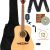 Fender FA-125 Dreadnought Guitar – Natural Bundle with Gig Bag, Tuner, Strap, Strings, String Winder, Picks, and Austin Bazaar Instructional DVD