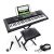 Alesis Melody 61 Key Keyboard Piano with 300 Sounds, Speakers, Digital Piano Stand, Bench, Headphones, Microphone, Music Lessons and Demo Songs
