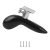Yibuy Black Color Silver Plating Stem Base Bassoon Hand Saddle Rest Holder with 4 Original Screws