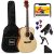 Best Choice Products 41in Full Size Beginner All Wood Acoustic Guitar Starter Set w/Case, Strap, Capo, Strings, Picks, Tuner – Natural