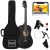 Best Choice Products 38in Beginner All Wood Acoustic Guitar Starter Kit w/Gig Bag, Digital Tuner, 6 Celluloid Picks, Nylon Strings, Capo, Cloth, Strap w/Pick Holder – Matte Black