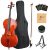 Cecilio Student Cello, CCO-100 Full Size Cello Kit with Soft Case, Cello Stand, Bow & Rosin – Musical Instrument for Kids & Adults – Natural Varnish, Size 4/4