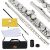 Glory Closed Hole C Flute With Case, Tuning Rod and Cloth,Joint Grease and Gloves Nickel Siver-More Colors available,Click to see more colors