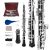 Yinfente Professional Oboe C key left F Resonance semi-automatic Ebonite/Rosewood Oboe Case + Oboe Parts (Ebonite)
